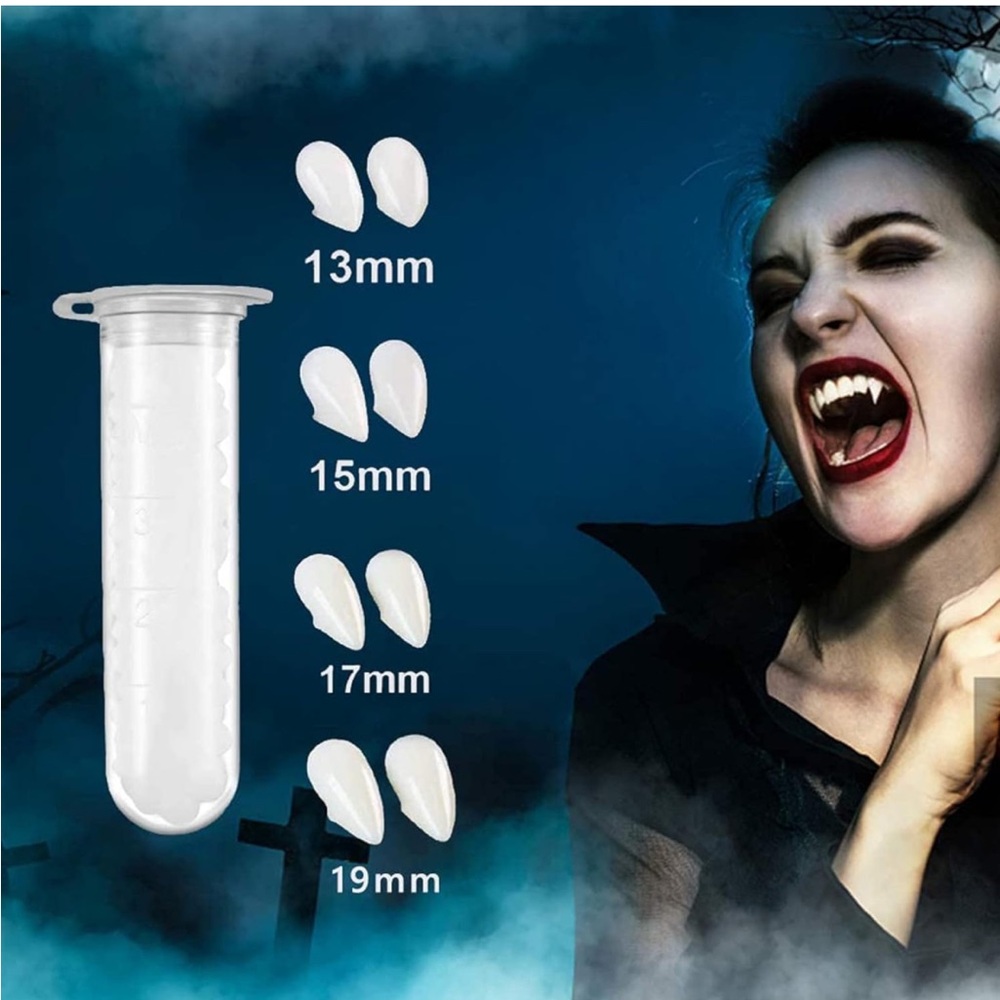 4 sets of vampire teeth